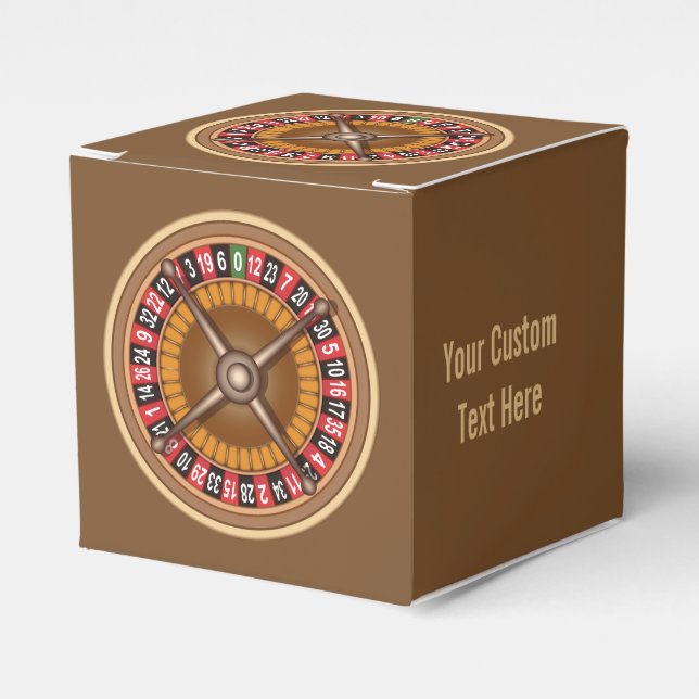 Caja de favor de personalizado de rueda de ruleta (Costado Anverso)