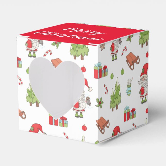 Caja de Favor de Regalo de Navidad (Anverso)