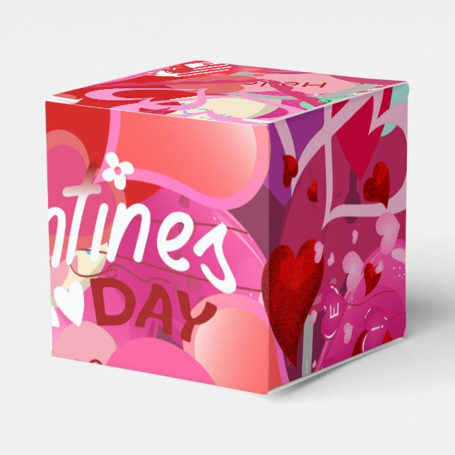 Caja de Favor de San Valentín Rojo (Costado Anverso)