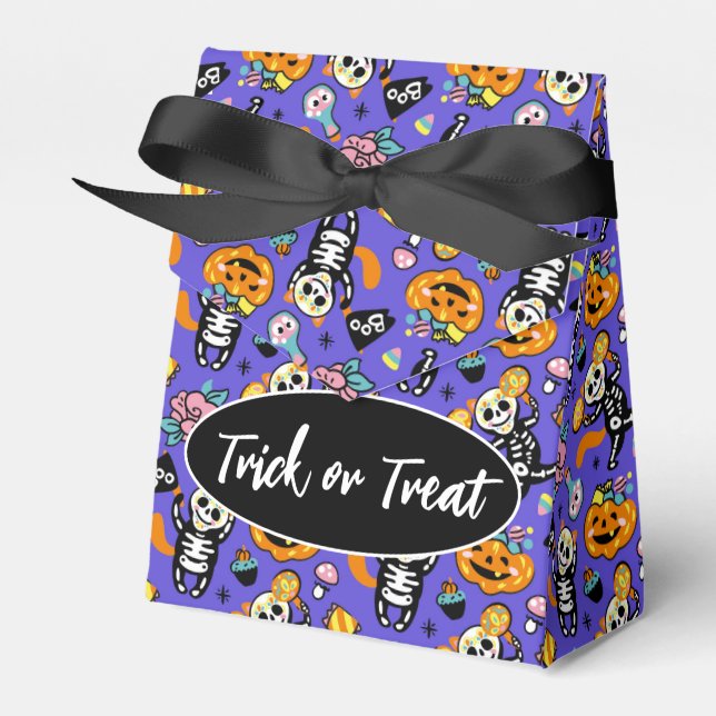 Caja de Favor de Trick o Trato de Halloween (Front Side)