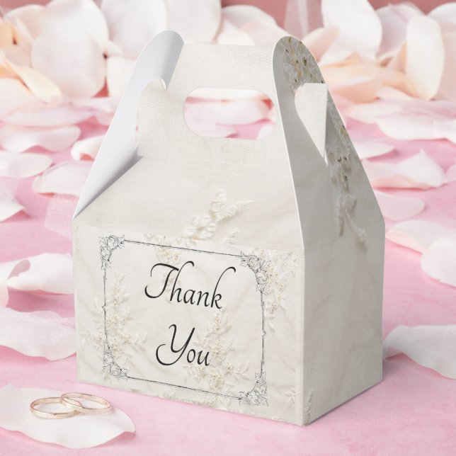 Caja de Favor del Boda de encaje bordado (Boda)