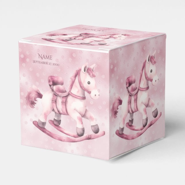 Caja de Favor del Caballo Rocoso Rosa (Costado Anverso)
