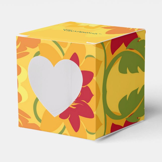 Caja de Favor del Corazón Amarillo de Verano Sunny (Anverso)