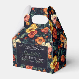 Caja De Favor Del Cumpleaños Del Rosa Radiante Par