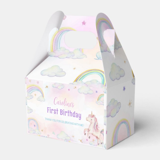 Caja de Favor del Día del Arcoiris del Pastel de U (Front Side)