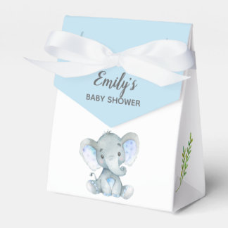Caja de Favor del Elefante (Boy Baby Shower)