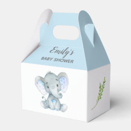 Caja de Favor del Elefante (Boy Baby Shower / Cump