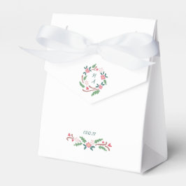 Caja de Favor del Escudo Rustic Wildflower Monogra