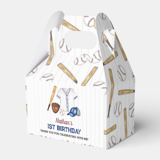 Caja de Favor del Fiesta de Cumpleaños del Béisbol (Front Side)