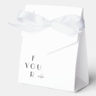 Caja de Favor del Monograma Elegante Personalizado