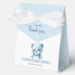 Caja de Favor del Oso Azul Fluffy