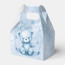 Caja de Favor del Oso de Teddy Azul