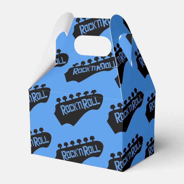 Caja de Favor del Patrón de Guitarra de Rock y Rol (Front Side)