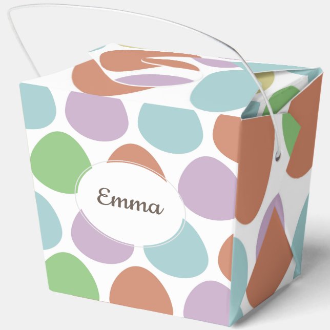 Caja de Favor del Patrón de Huevos de Pascua (Reverso)