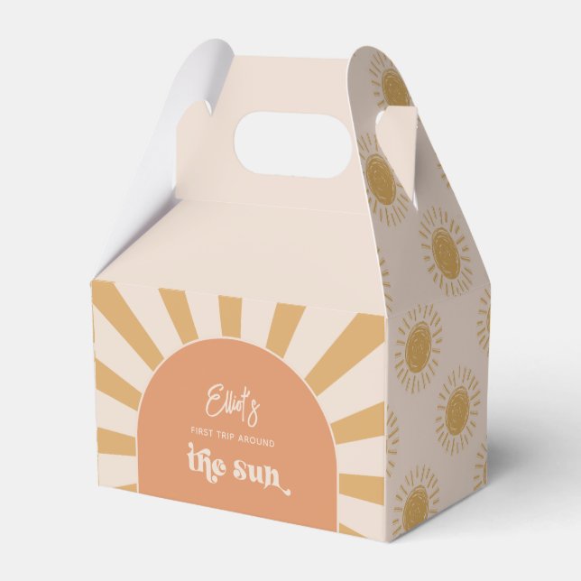 Caja de Favor del Sol Rosa y Oro (Front Side)