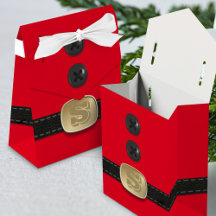 Caja de Favor Elf Suit Santa Party Navidades Rojos