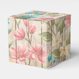 Caja de Favor Floral de Moda Rústica