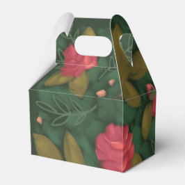 Caja de Favor Floral Verde Forestal