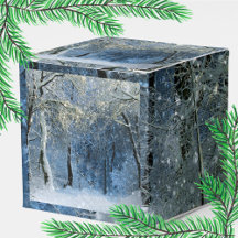 Caja de Favor Forestal Purpurinoso de Nieve de Win