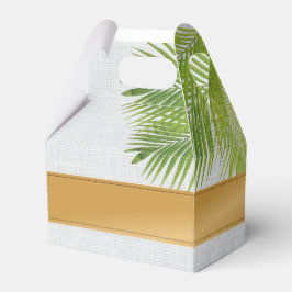 Caja de Favor Gable de la Hoja de Palma Tropical