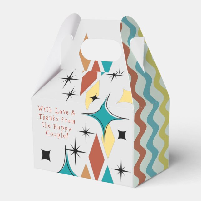 Caja de Favor Gable Retro Boda (Front Side)