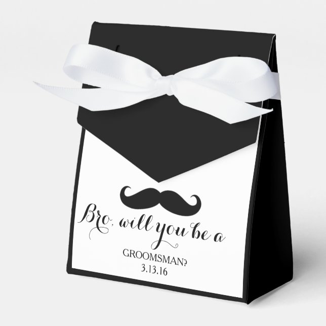 Caja de Favor - Hermano, Groomsman|Mejor Hombre (Front Side)