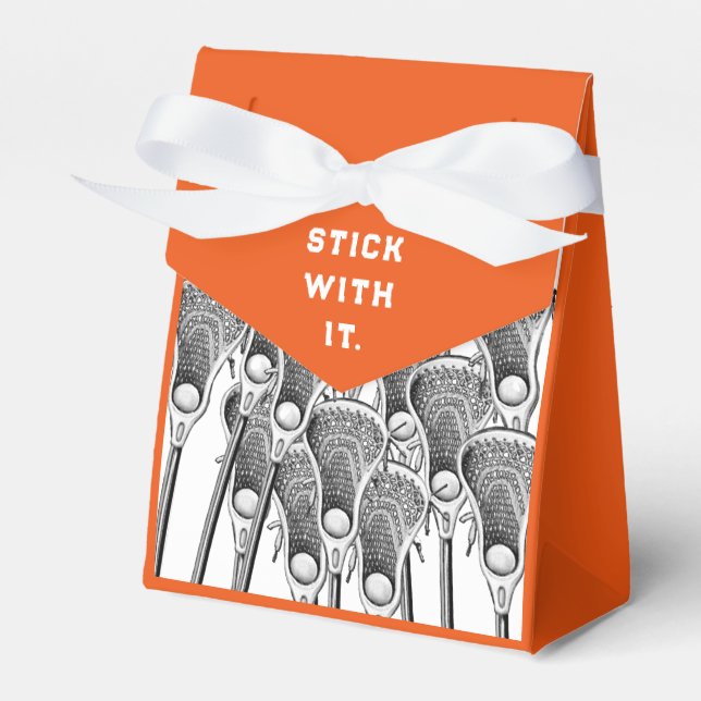 Caja de Favor Naranja de Lacrosse Team (Front Side)