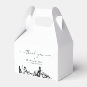 Caja de Favor Personalizada Boda de Houston