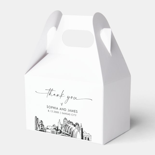 Caja de Favor Personalizada Boda de Kansas City (Front Side)