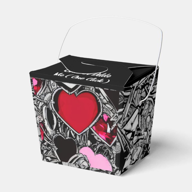 Caja de Favor Personalizada de los Illus del Coraz (Front Side)