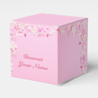 Caja de Favor Personalizada de Petal Floral Pastel