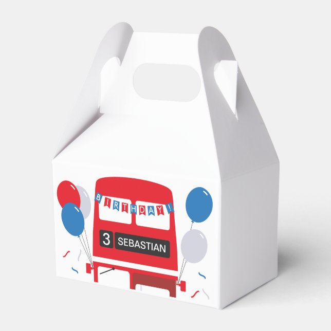 Caja de Favor Personalizada del Bus Rojo de Londre (Front Side)