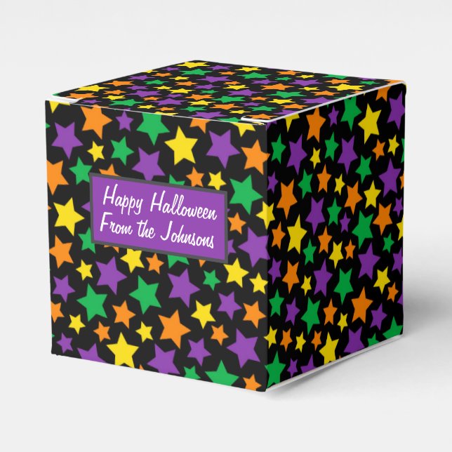 Caja de Favor Personalizada para Fiesta de Hallowe (Costado Anverso)