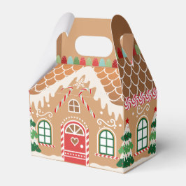 Caja de Favor Red and Green Gingerbread House