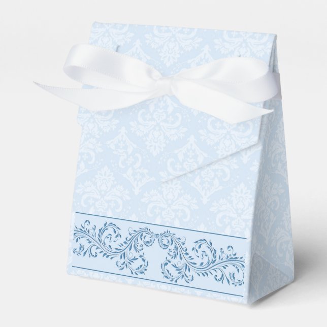 Caja de Favor/Regalo - Damasco Azul helado (Front Side)