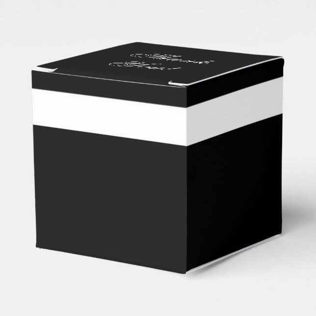 CAJA DE FAVOR/REGALO DE moda_"Gracias" NEGRO/BLANC (Costado Anverso)