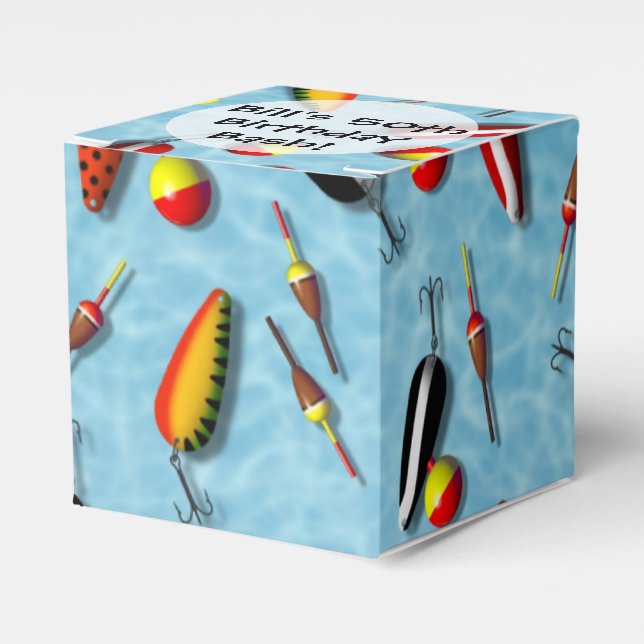 Caja de Favor/Regalo - Pescadores y Lures (Costado Anverso)