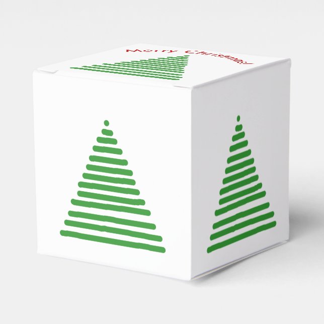 Caja de favores - Árboles de Navidad estilizados (Costado Anverso)