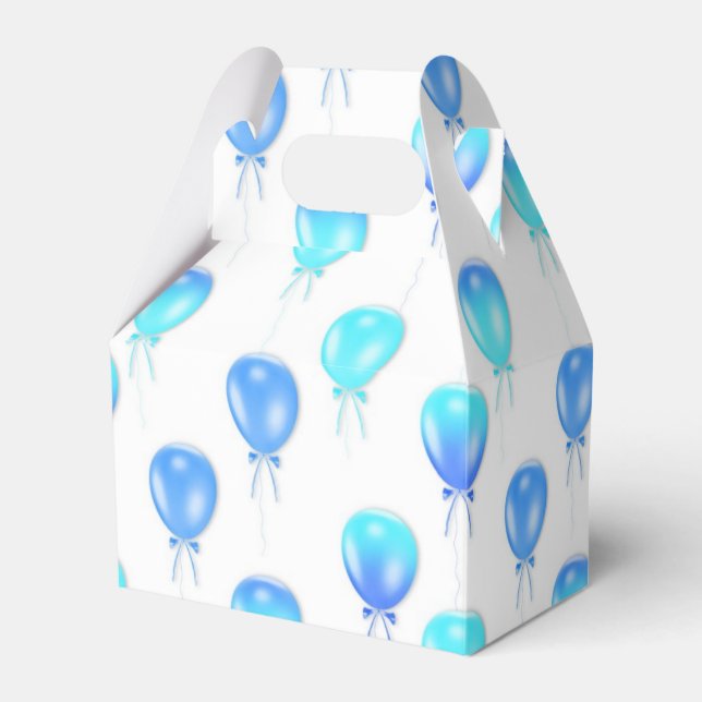 Caja de favores Blue Birday Balloon (Front Side)