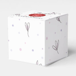 Caja de favores con logotipo de negocio promociona