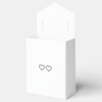 Caja de favores de boda de corazón