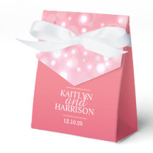 Caja de favores de bodas con burbujas de champán r