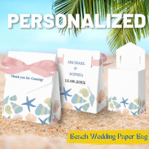 Caja de favores de bodas de playa