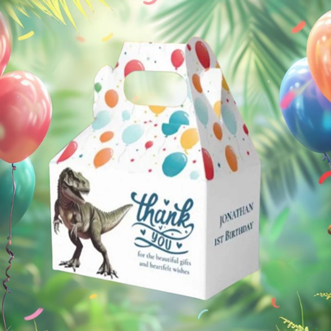 caja de favores de dino feliz (Get ready to roar with excitement! Invite your friends to a dino-mite Jurassic World party)
