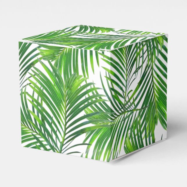 Caja de favores de hojas de palmera tropical (Costado Anverso)