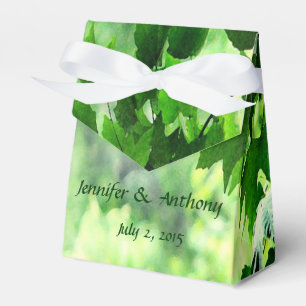 Caja de favores de la boda de Leafy