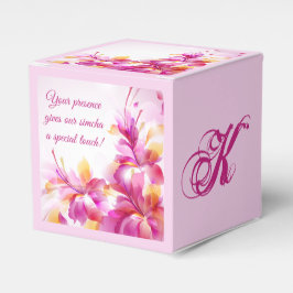 caja de favores de personalizado de la anfitriona 