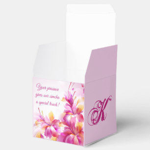 caja de favores de personalizado de la anfitriona