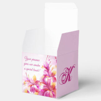 caja de favores de personalizado de la anfitriona 