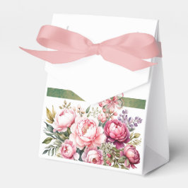 Caja de Favores de Ramo Floral de Cottage Rosa